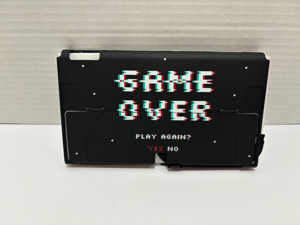 Game Over Switch Case | Dockable Kickstand Retro Arcade Space Black Hard Protect