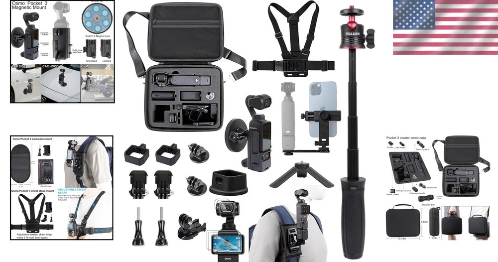 Comprehensive Accessories Kit for DJI Osmo Pocket 3 - Ultimate Creator Bundle=