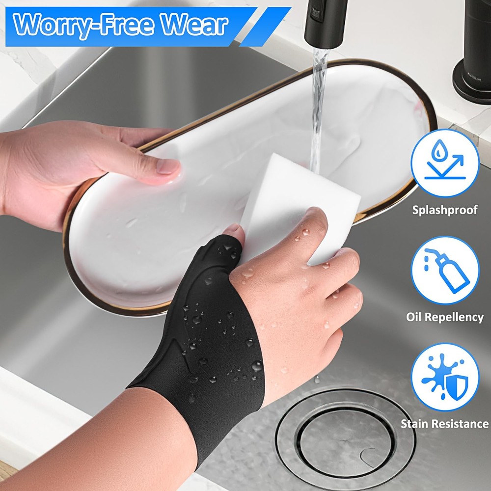 Thumb Wrist Brace Copper Compression Stabilizer Support Small, Black