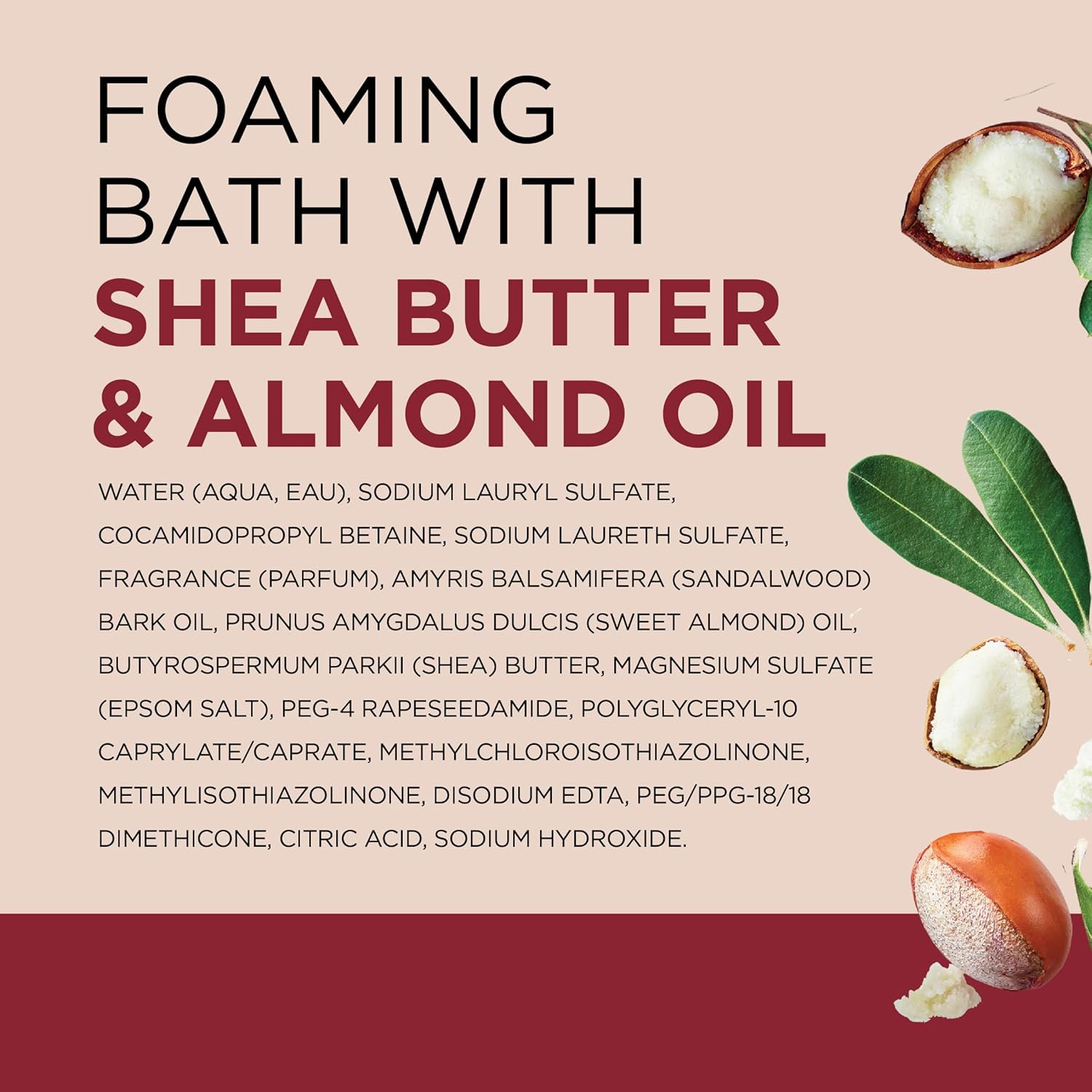Foaming Bath with Pure Epsom Salt, Shea Butter & Almond Oil, 62.5 Fl Oz