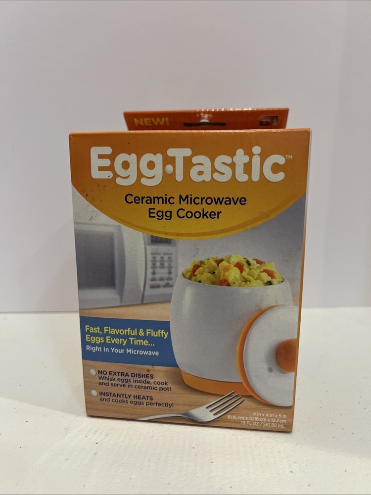EggTastic Ceramic Microwave Egg Cooker! Sealed! Brand New!