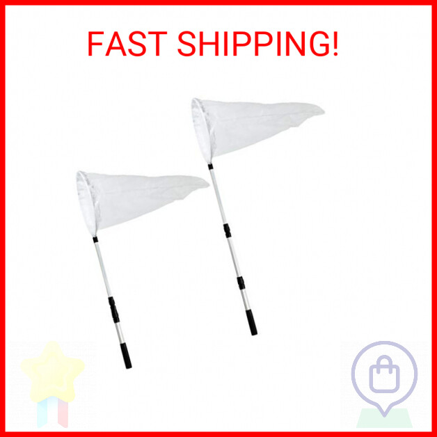 RESTCLOUD Large Insect and Butterfly Net Bug Catching Net Bird Net with 14" Ring