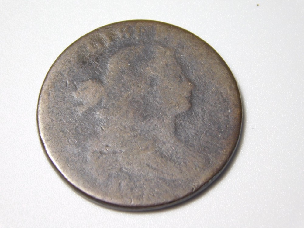 US COINS DRAPED BUST LARGE CENT DATE UNREADABLE