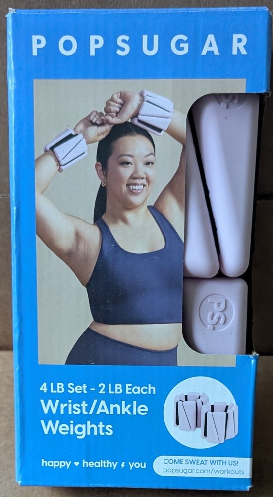 Popsugar Wrist Weight, 2 Count, 4 lb New