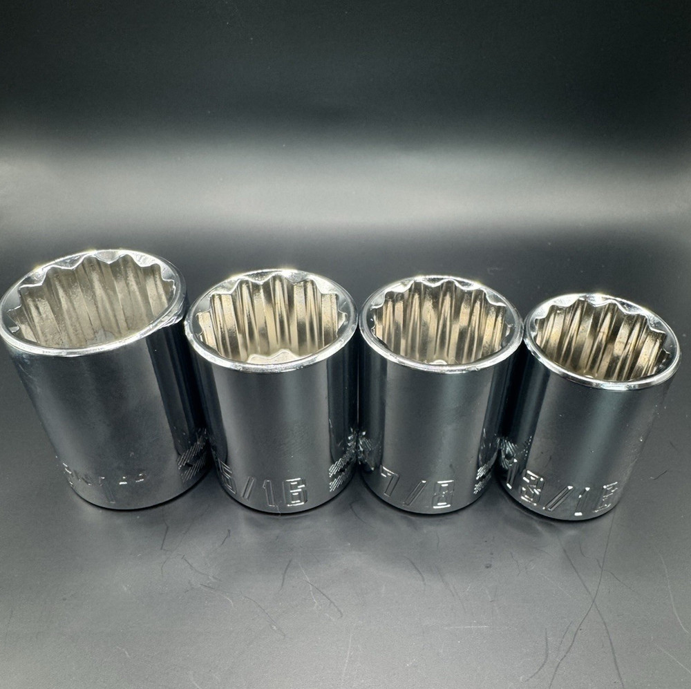 Craftsman 4 piece SAE 1/2" Drive Shallow 12 Point Socket Set