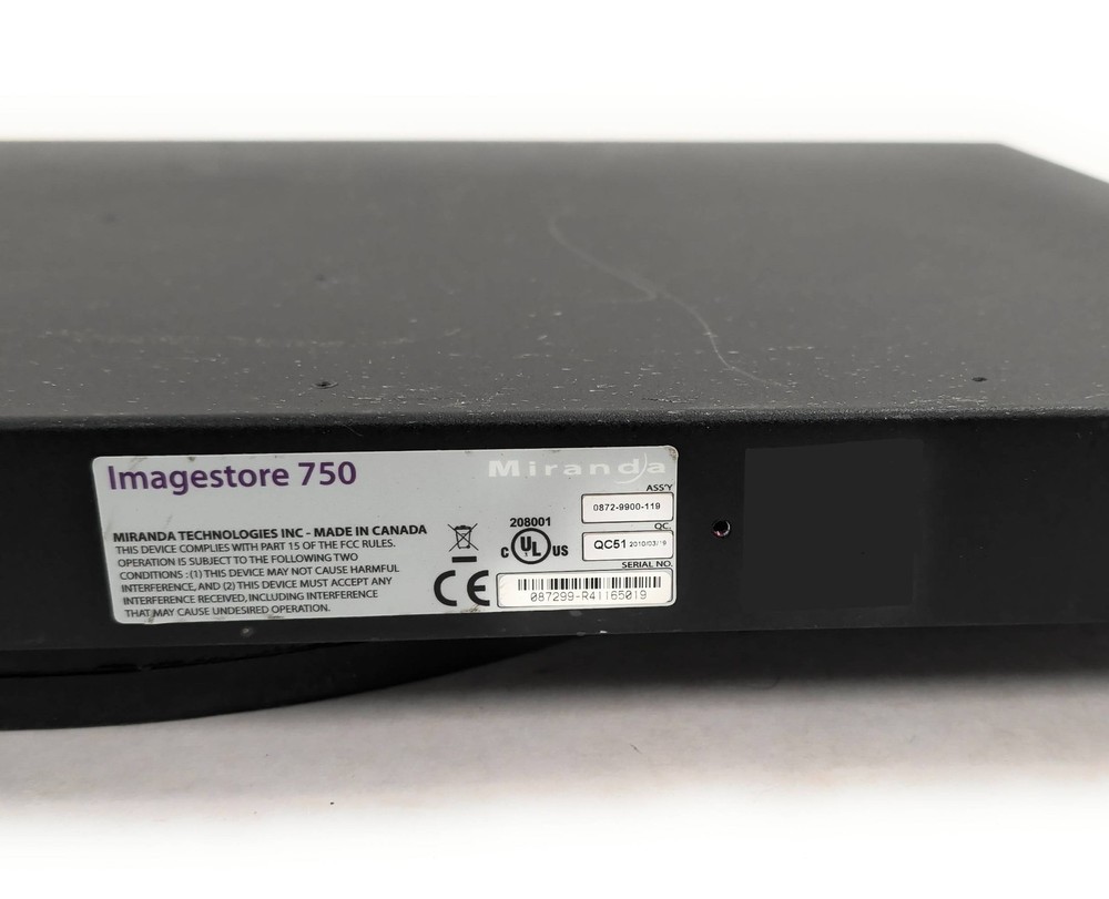 Miranda Imagestore IS-750 HD/SD Master Control Channel Branding Processor