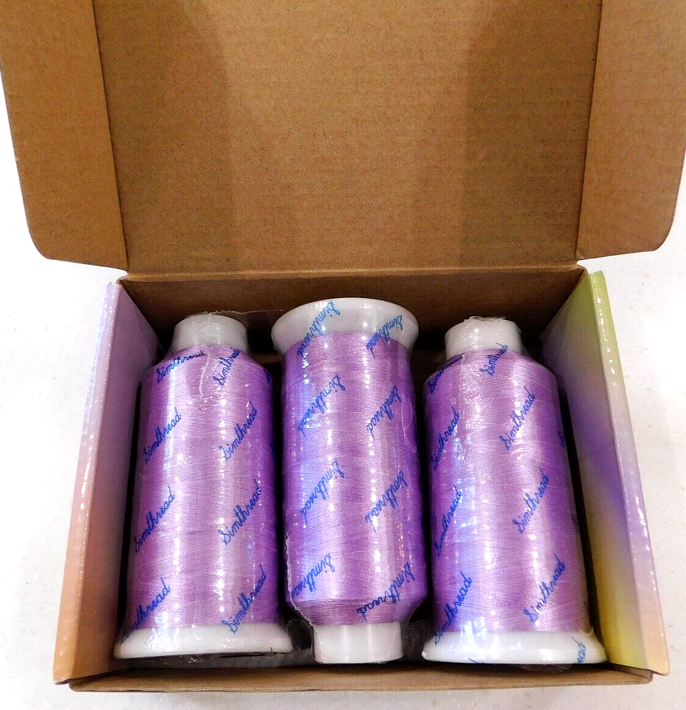 Simthread Lilac 612 3 Pack 5500y Polyester Embroidery Sewing Thread