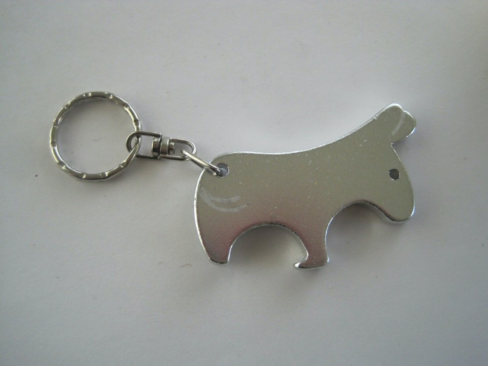 Rabbit Bottle Opener Key Chain Silver Tone
