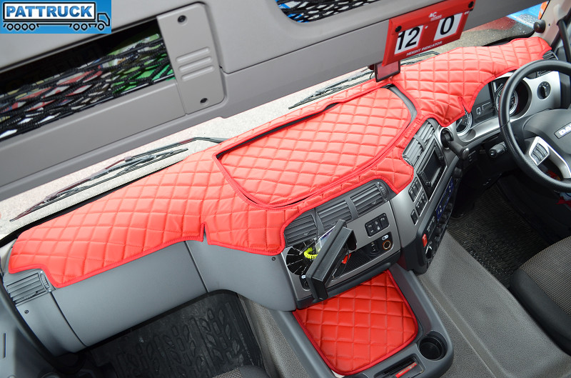 DAF CF EURO 6 - ECO LEATHER DASH MAT-RED
