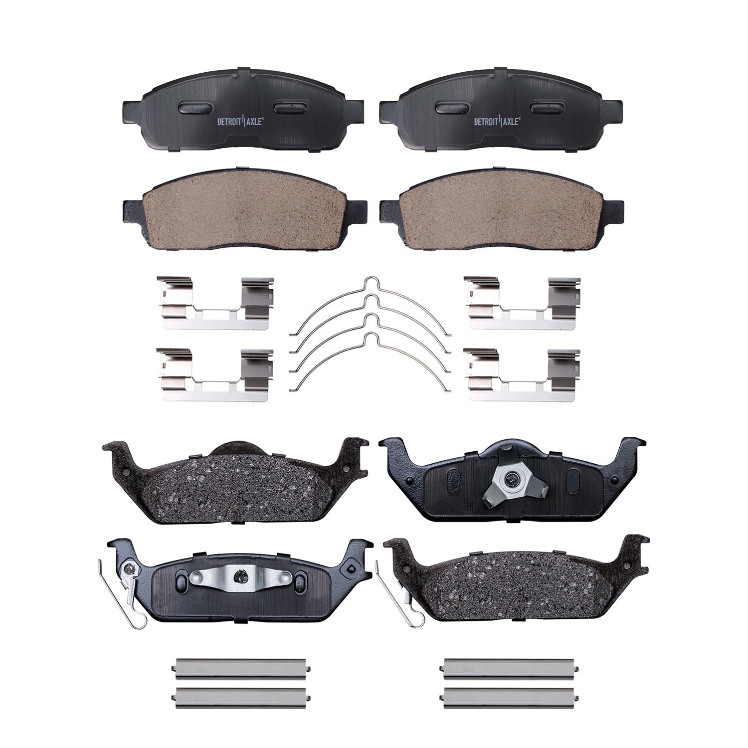 Front & Rear Ceramic Brake Pads for 2004 2005 - 2008 Ford F150 Lincoln Mark LT