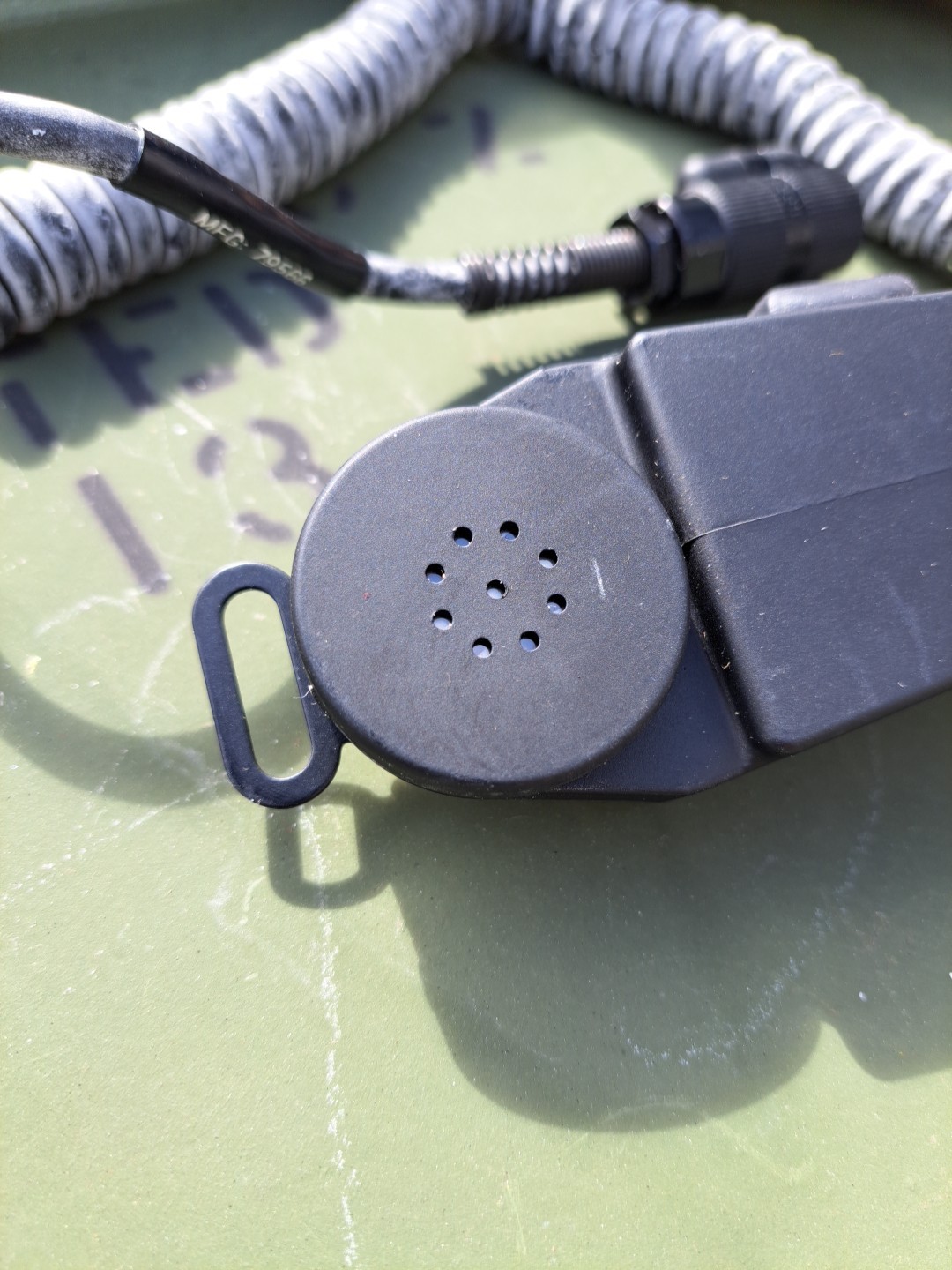 NOS Vintage M80/U Dynamic Radio Microphone Handset ARMY NAVY Old Style Plug M80