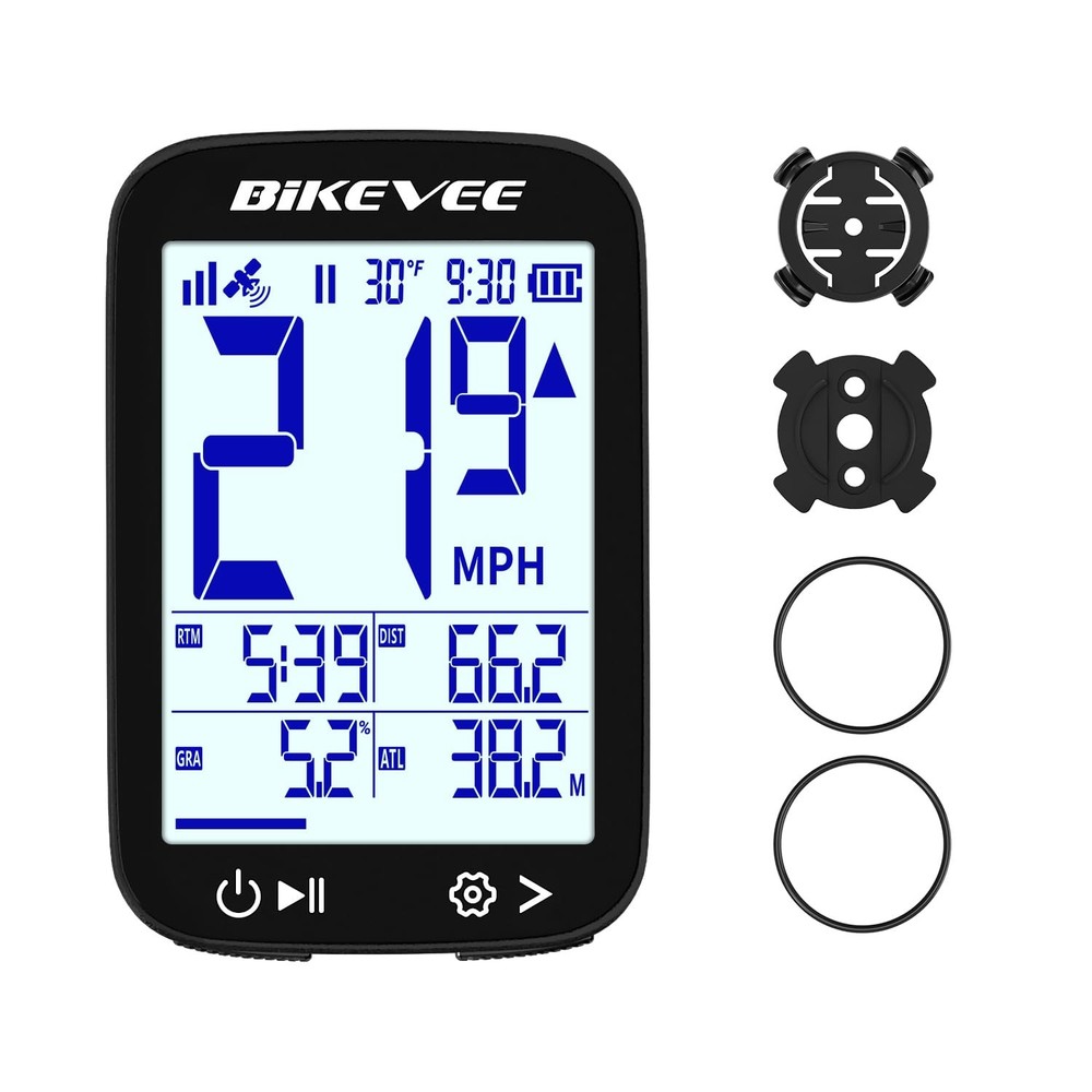 Bike Speedometer GPS Wireless Cycling Computer – Auto Start/Stop, Auto Backli...