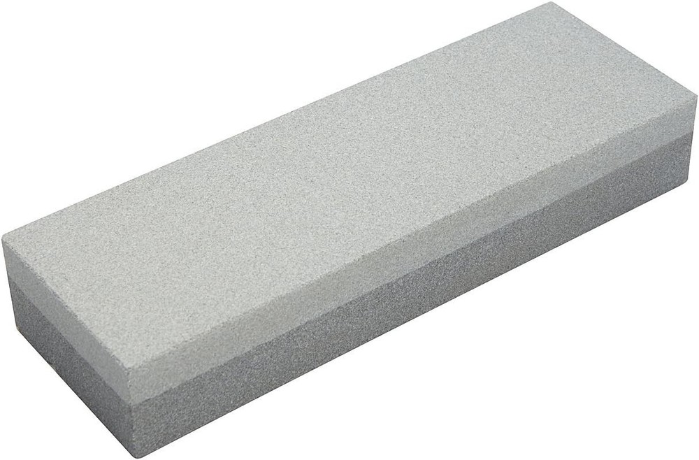 Fine/Coarse Aluminum Oxide Sharpening Stone 6in Gray