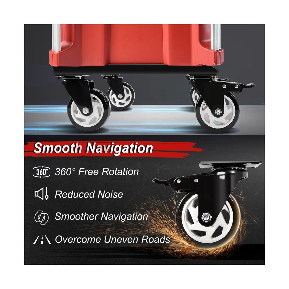 Heavy Duty Tool Box Dolly Compatible with Mil.Waukee Packout Toolboxes, Thick...