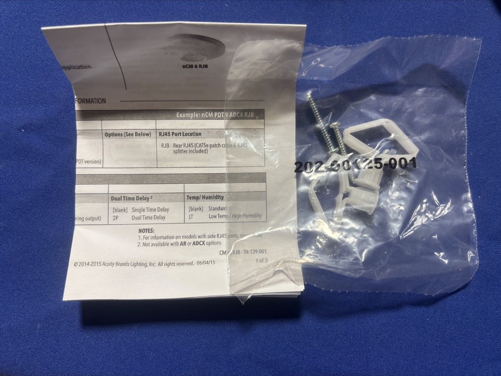 Acuity Control nLight NCM ADCX RJB Low Voltage Ceiling Mount Sensor 230CEY -NEW