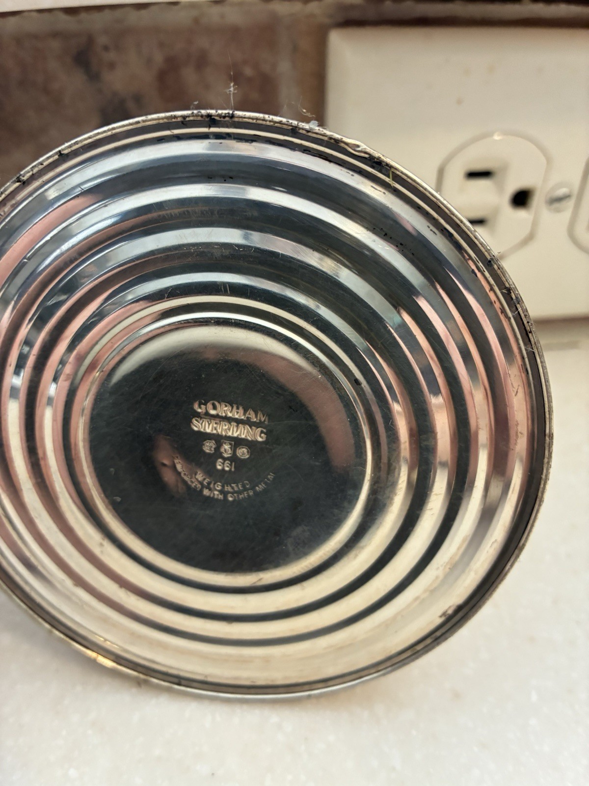 Pair Gorham Sterling Silver Weighted Candlestick Candle Holders #661