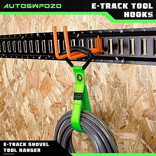 2-Pack E-Track Heavy Duty Shovel/Tool Hanger, E Track Hooks for Tools, 2 Pack