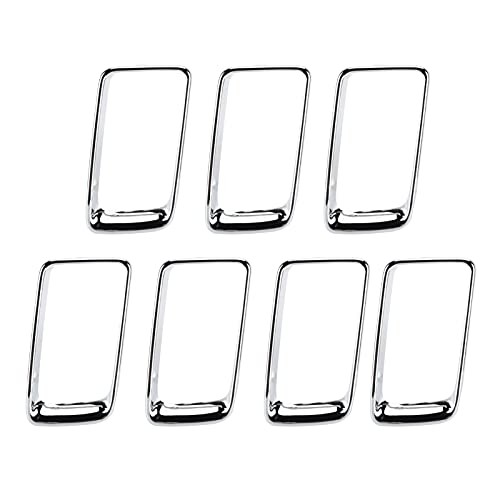 Front Grille Inserts Trim Grill Ring Inserts Frame Trims Kit 7PCS/Set Front