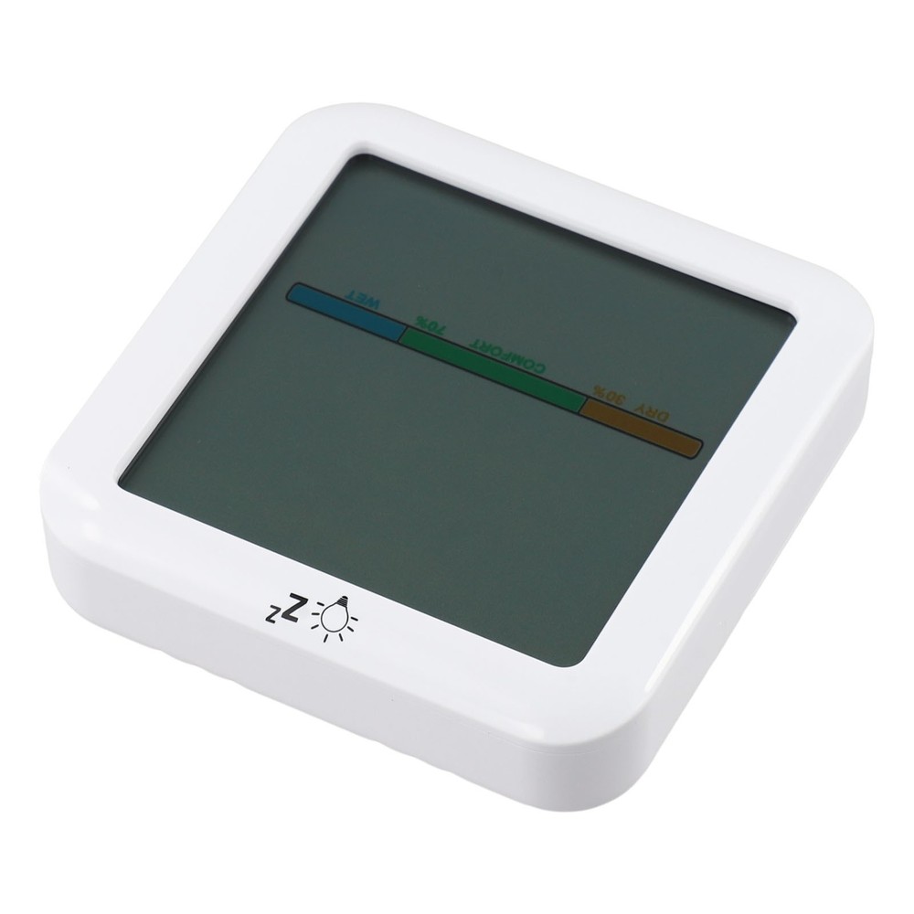 Compact Indoor Wireless Thermometer Alarm Clock with Easy Read Display