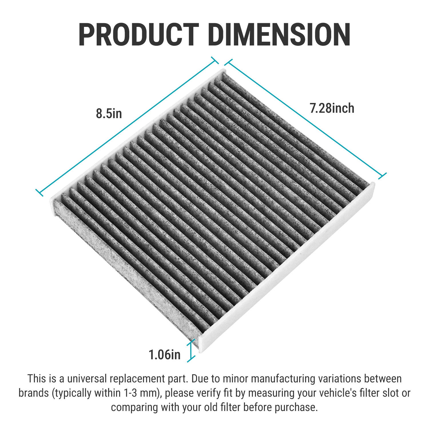 CF12157 Activated Carbon Cabin Air Filter Toyota Rav4 Prius Prime Corolla Camry