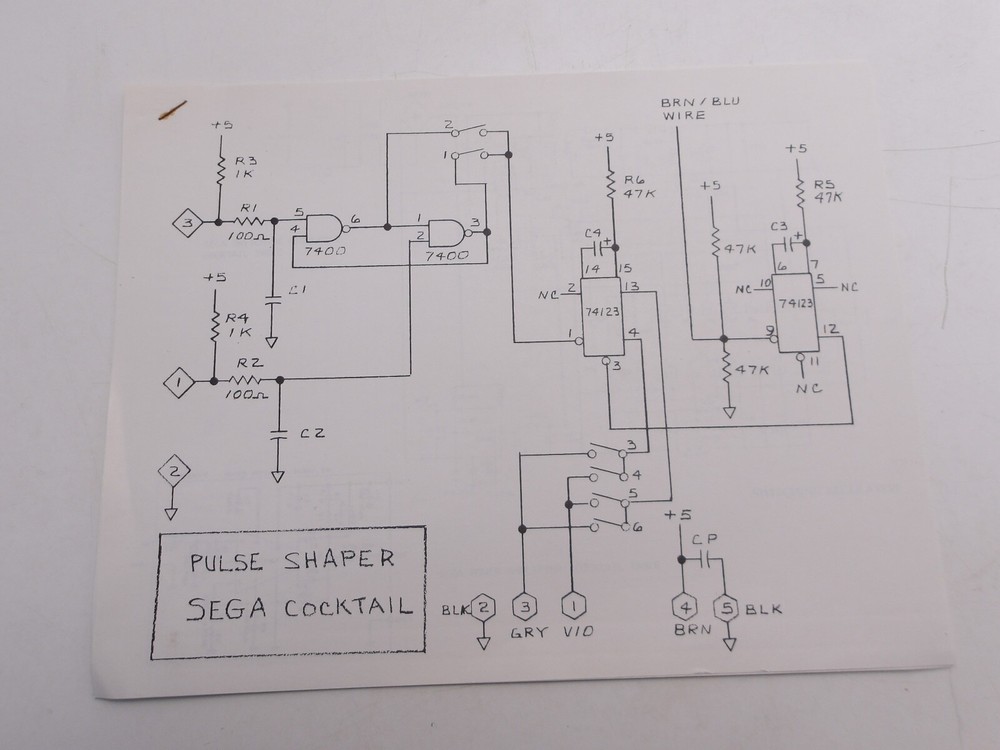 Sega- Pulse Shaper Cocktail - Schematics - NOS