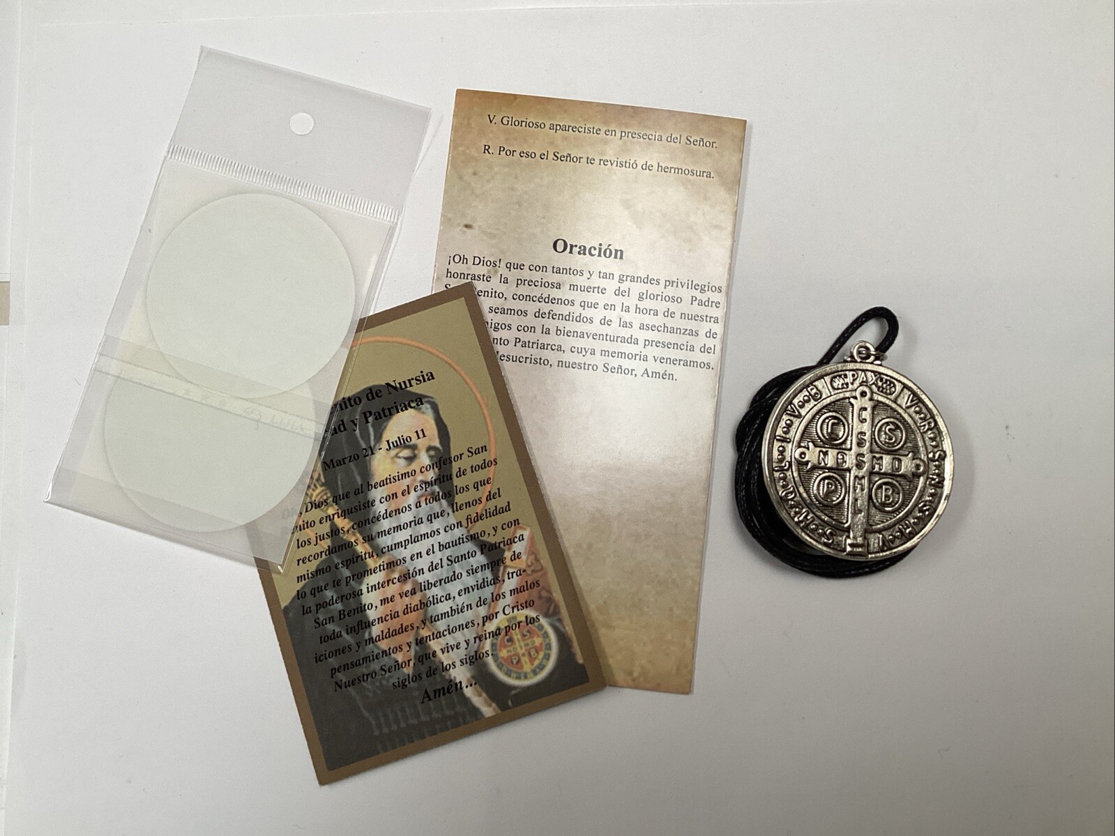 Medal St Benedict 2” Protection Exorcism Holy FavorCard Medalla S Benito Oración