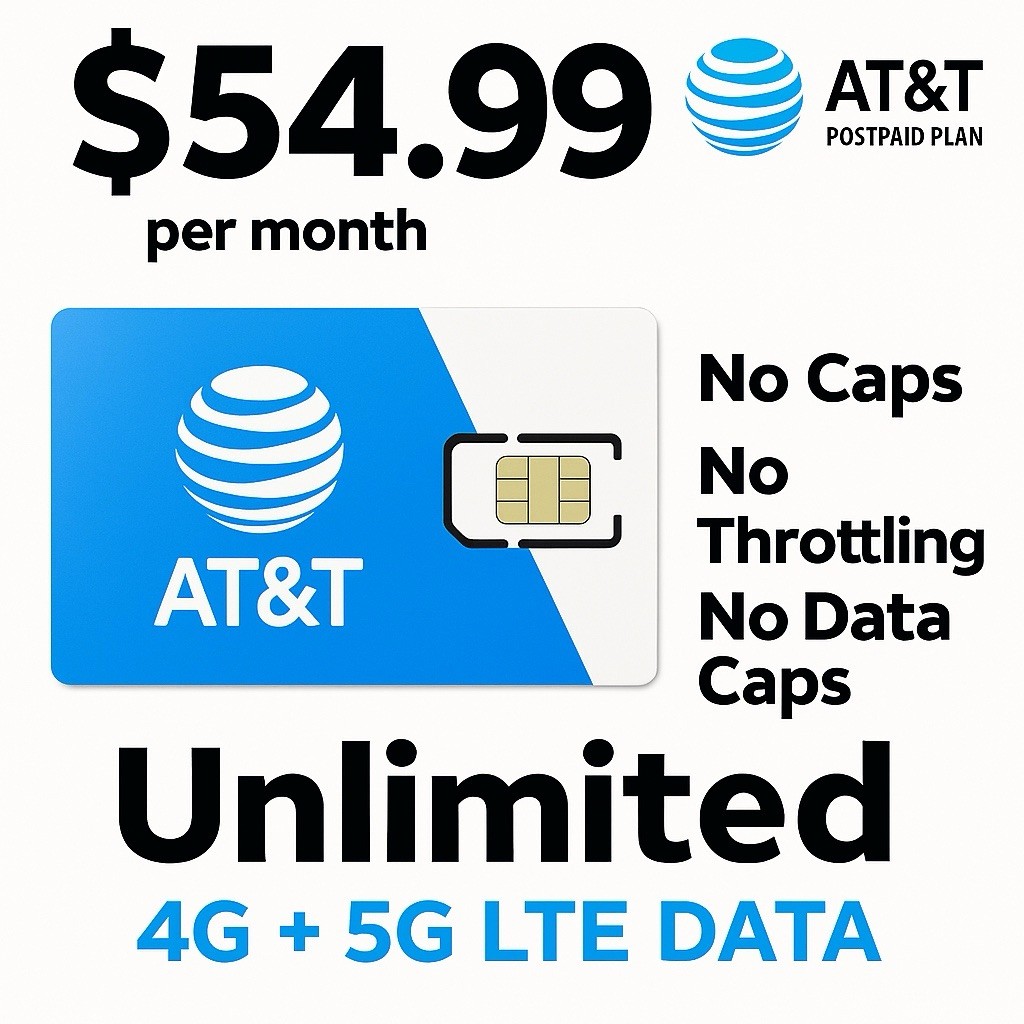 AT&T Data Unlimited 4G/5G Hotspot Data – No Caps, No Slowdowns