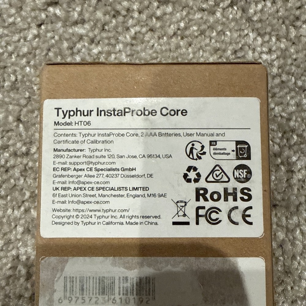 Typhur InstaProbe Core Meat Thermometer model HT06