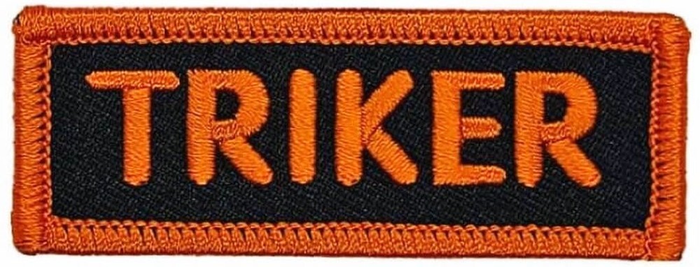Triker Embroidered Patch || 2PC iron On Sew 3"X1"