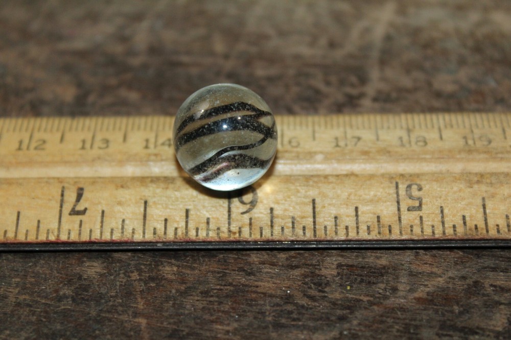 Vintage Marble Clear With Black Caged