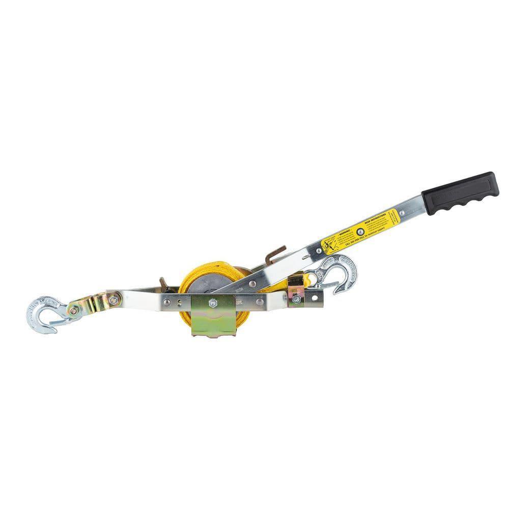 Maasdam Pow'R Pull 2000lb 12ft Web Strap Puller 1-Ton Manual Winch Tool