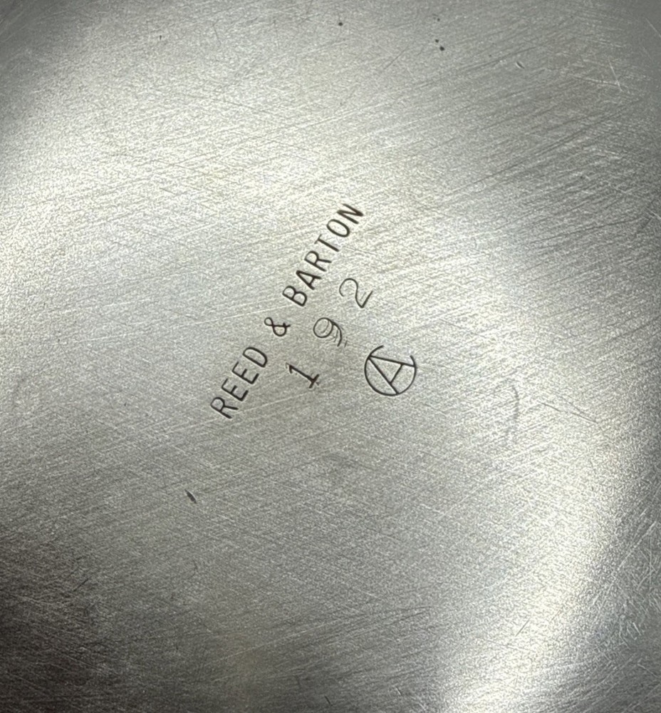 REED AND BARTON SILVERPLATE COIN DISH ASHTRAY WITH CHASE BANK LOGO