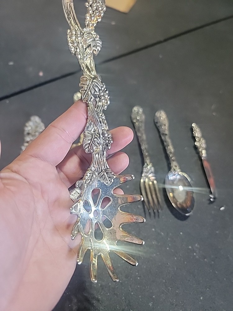 Godinger Silver Plated Grape Vine Flatware Lot