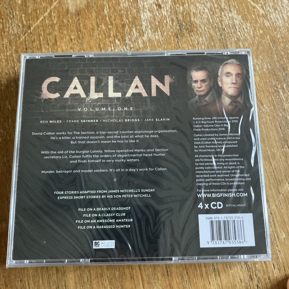 Callan Volume 01 Audiobook CD