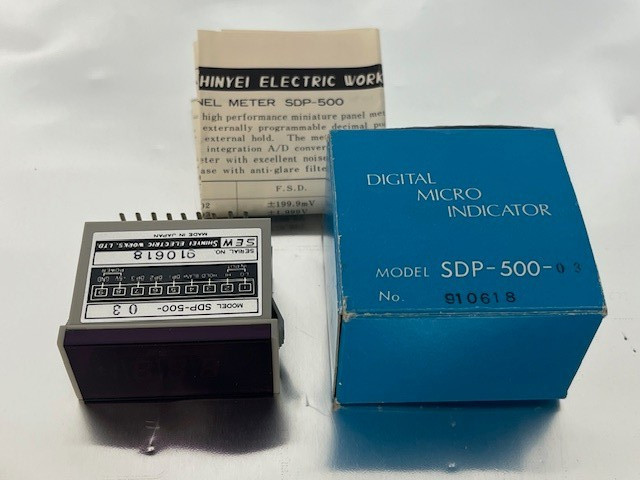 SHINYEI ELECTRIC DIGITAL MICRO INDICATOR, MODEL SDP-500-03, NOS