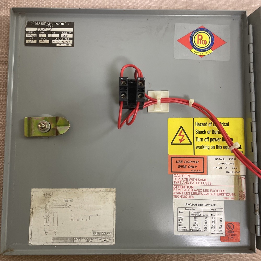 MARS AIR CURTAIN DOOR S2B2A Motor Control Panel w/Switch!