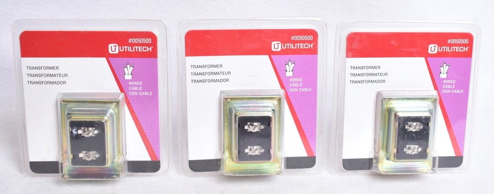 3 Count Utilitech Wired Transformers 16 VAC/ 10 VA Output  0050500