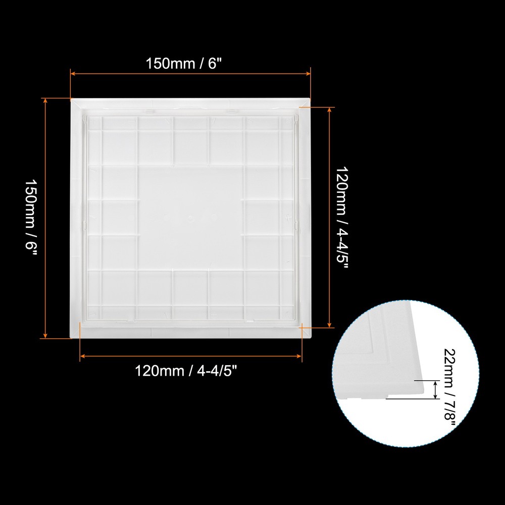 5x5 Inch(115x115mm) Removable Hinged Access Panel, Access Doors, White