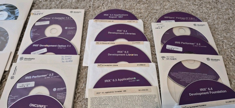 SGI Silicon Graphics IRIX Software Lot #3 , Untested