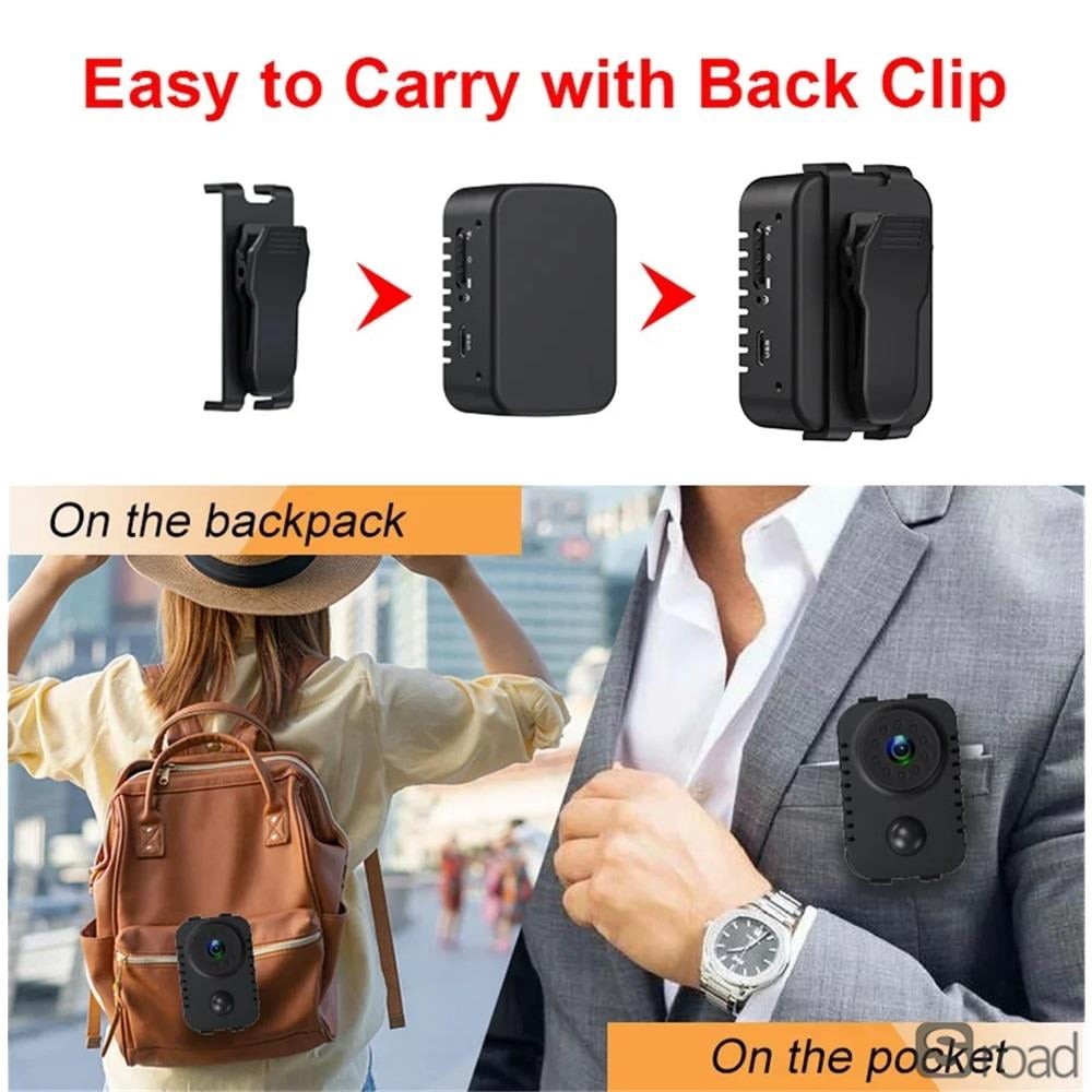 1080P Portable Mini Camera With Night Vision & Motion Detection For Security