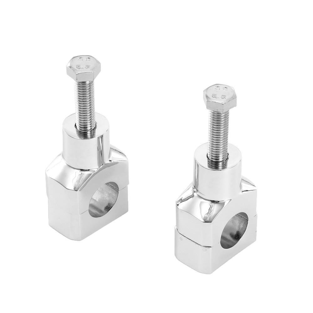 Chrome 1" Handlebar Riser Mount Clamp For Harley Custom Springer Bobber Chopper