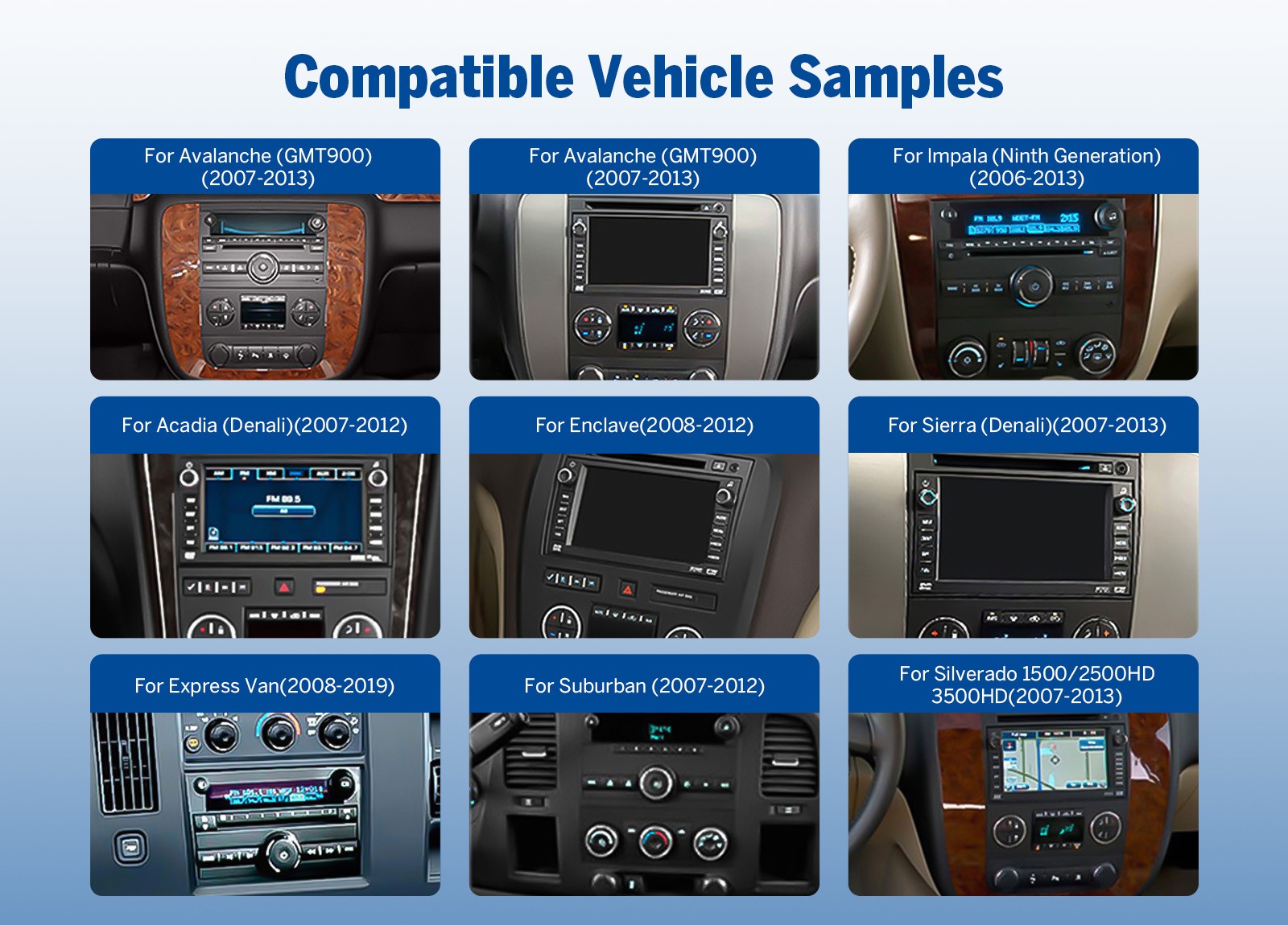 GMX7 8"Android for Chevy Silverado Sierra 2007-13 Car Radio Stereo Apple CarPlay