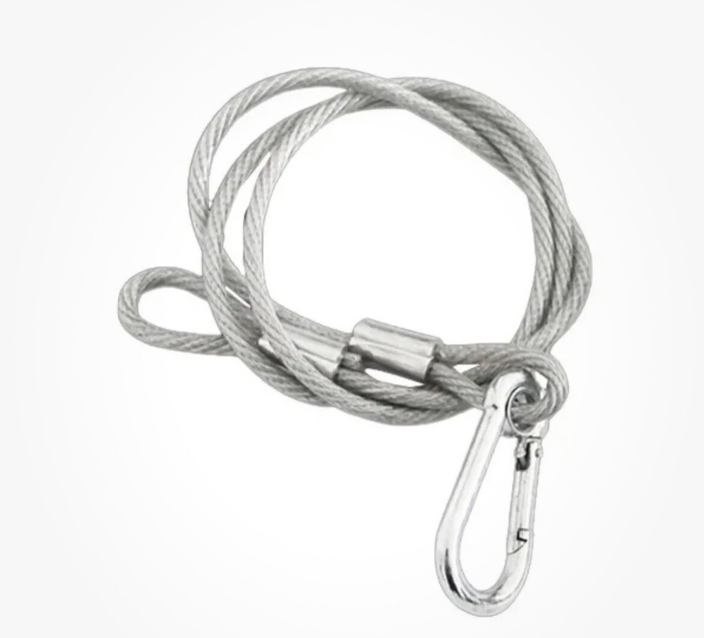 Stage Light Safety Cables 47”, Stainless Steel Security Cable.Multi Use/4PCS SET