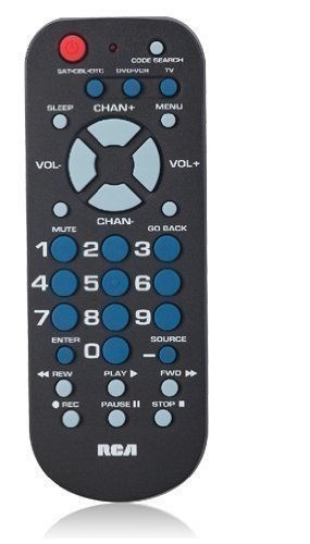 RCA Universal Remote Control for TV, VCR, DVD & Cable in Black