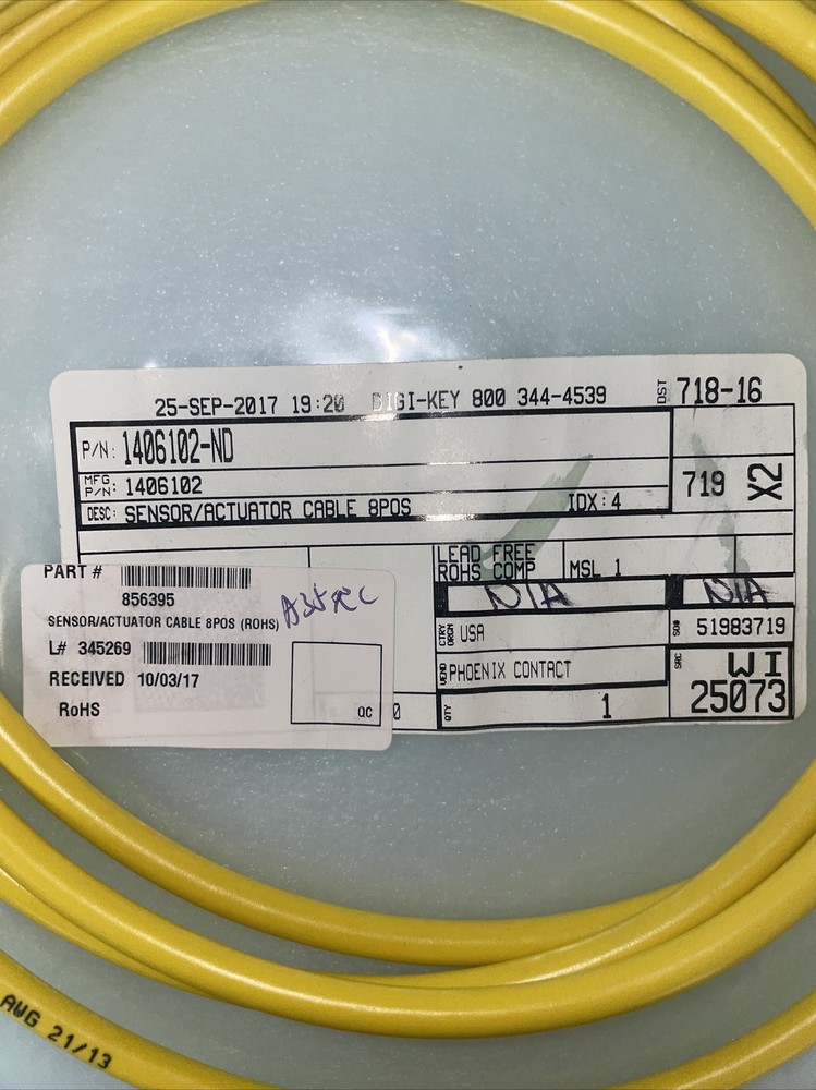 1406102 Phoenix Contact Sensor Actuator Cable Assembly 8 position