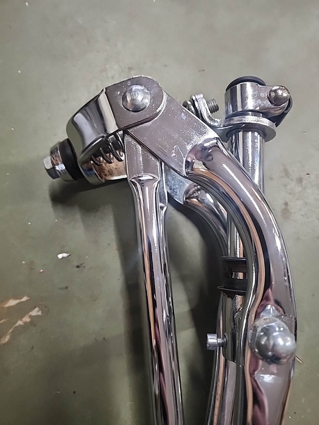 SCHWINN LIL STINGRAY TRICYCLE CHROME SPRINGER FRONT FORK HARD TO FIND NICE L$$K