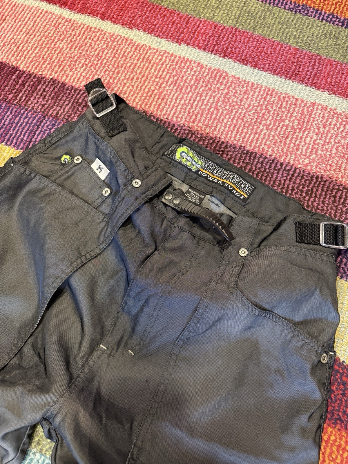 Vintage 1990s Kikwear Baggy Wide Leg Rave Parachute Industrial Goth Pants Jnco