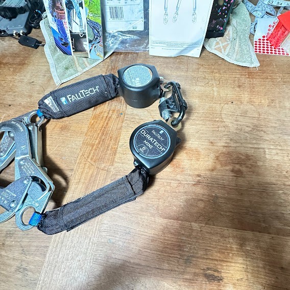 FallTech 72706TB3 Duratech 6' Mini Class 1 Personal SRL-P w/ Steel Rebar Hooks