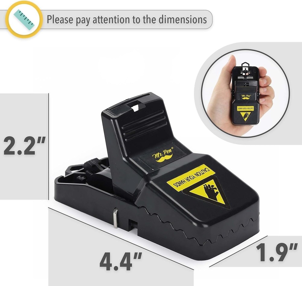 Odorless Mouse Snap Trap - 3 Pack for Quick and Effective Elimination