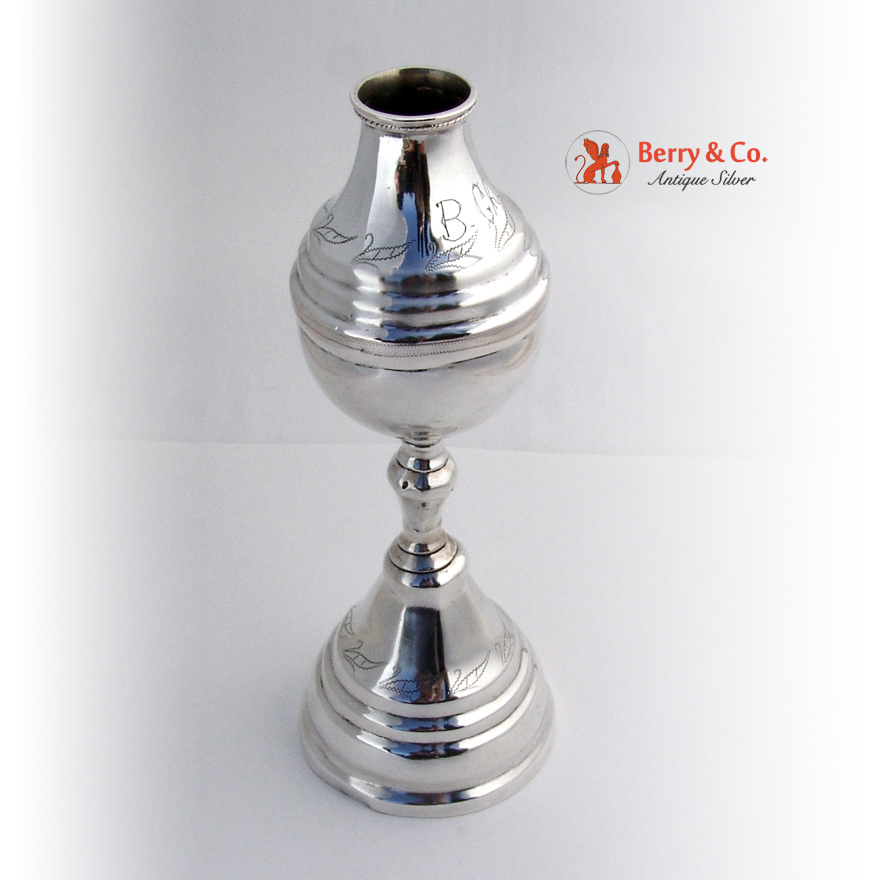 Mate Cup Pedestal Base Spanish Colonial Silver 1750